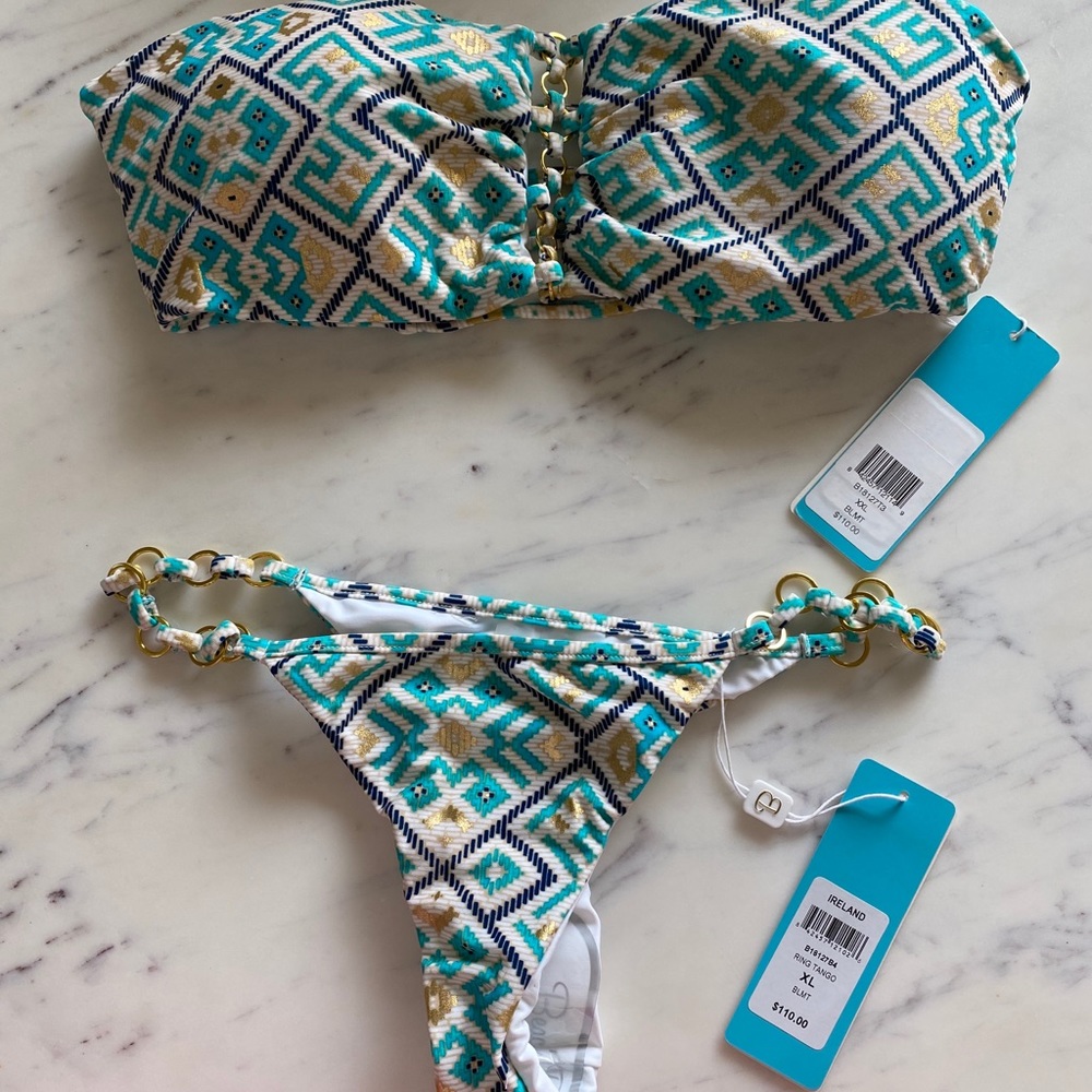 Beach Bunny Ireland Ring Bandeau Top sz XXL